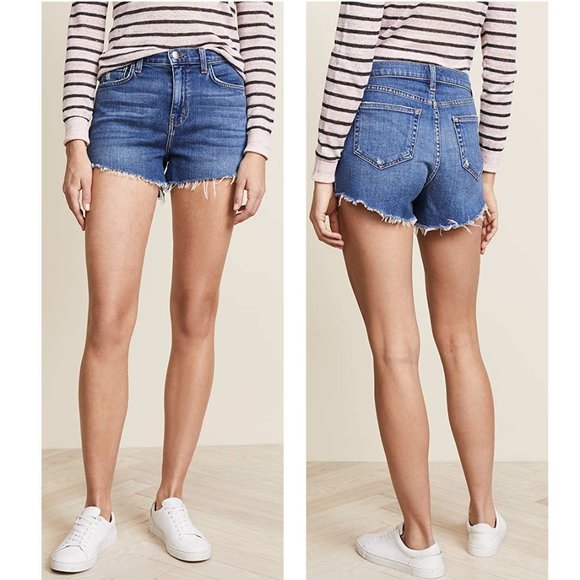 L'AGENCE Ryland High Waist Denim Shorts Size 32 blue - Picture 14 of 14